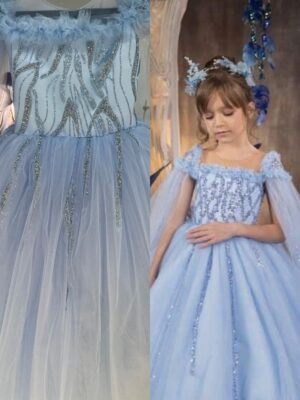 robe soirée bleu