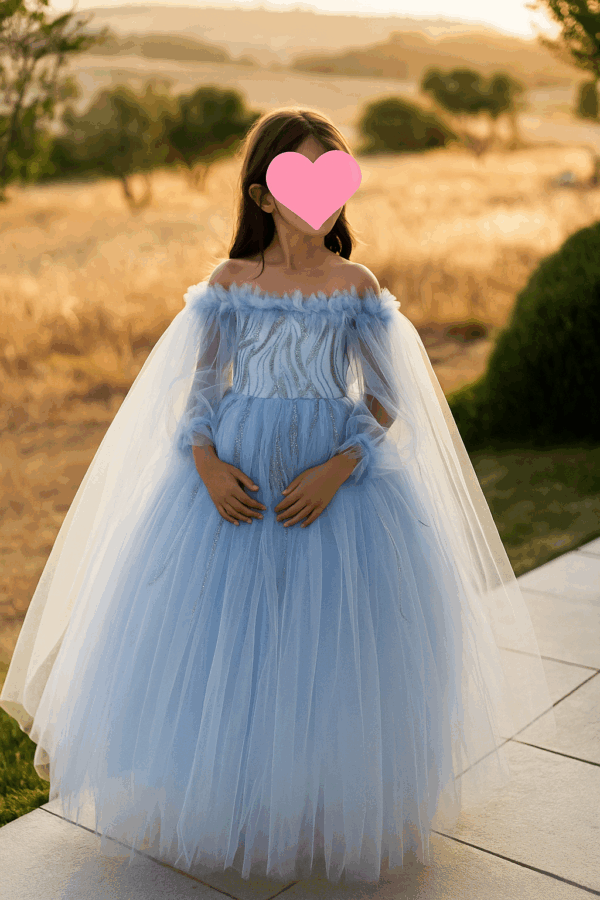 robe soirée bleu